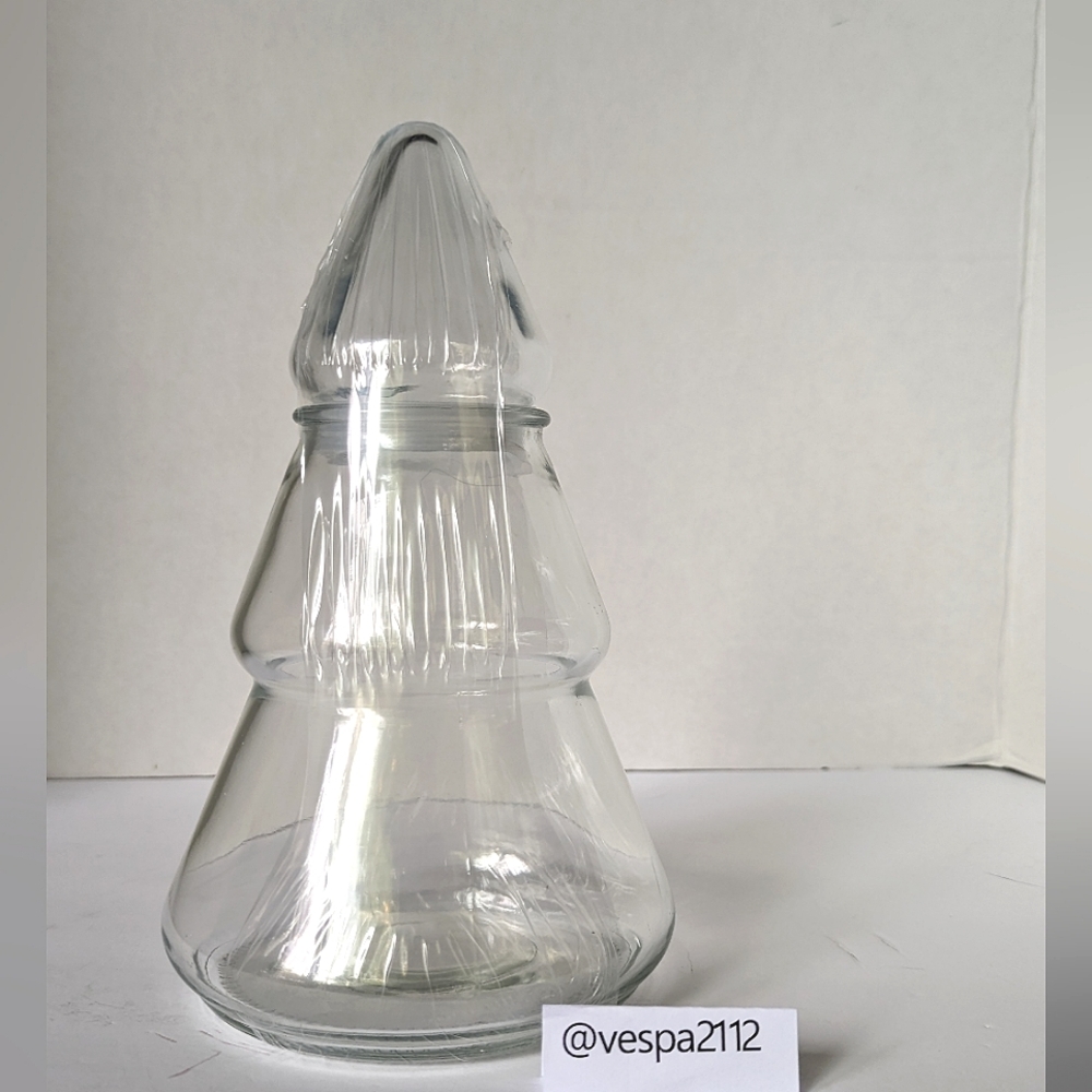 Target Bullseye Playground Christmas Tree Clear Fillable Glass Jar Canister